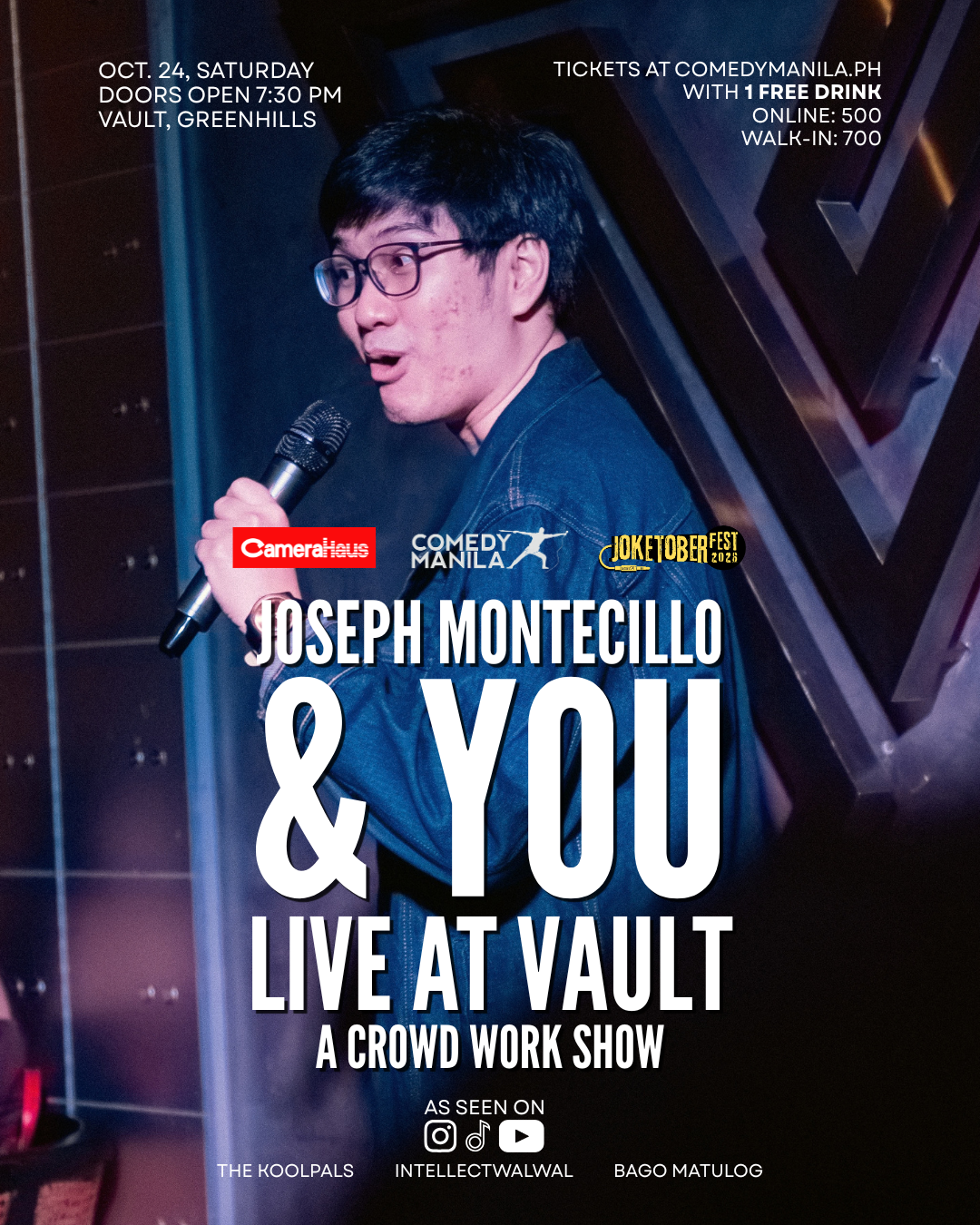 JOSEPH MONTECILLO AND YOU LIVE AT VAULT - Image 1