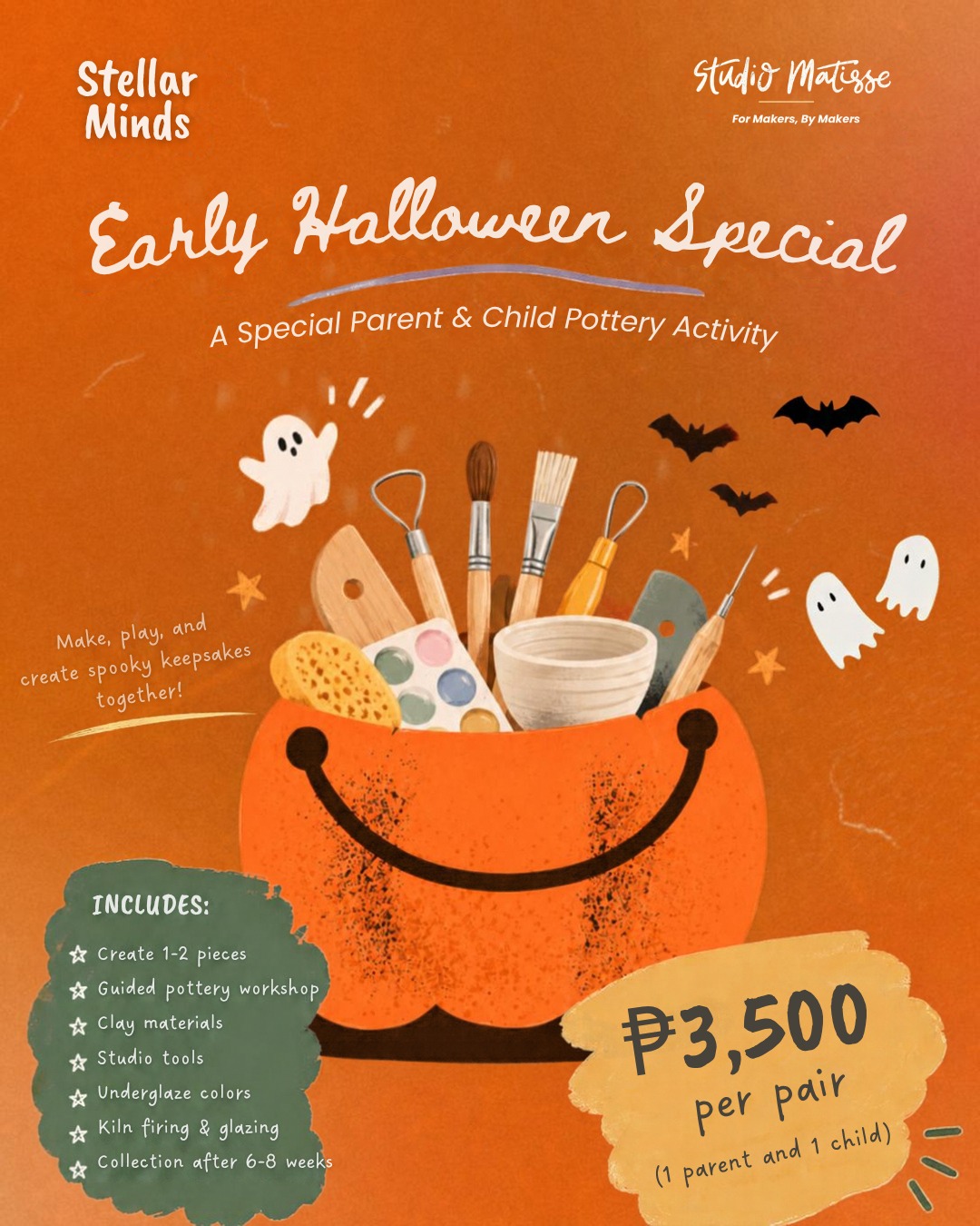 Parent & Child Pottery Workshop: Halloween Special - Image 1