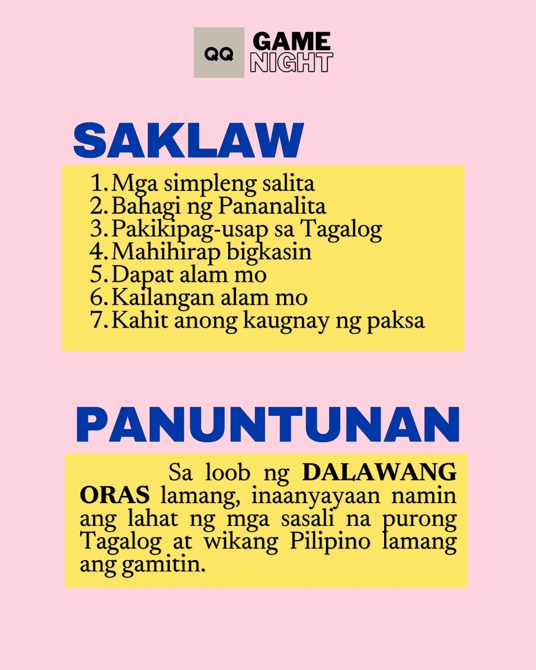 Quiz Night: Tagalog 101 - Image 2